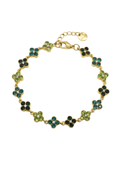Bracelet Trèfle Multicolore vert