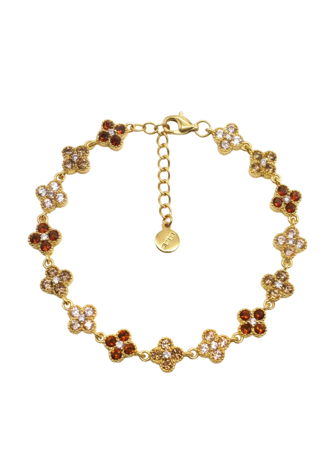 Bracelet Trèfle Multicolore marron