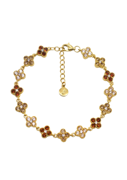 Bracelet Trèfle Multicolore marron