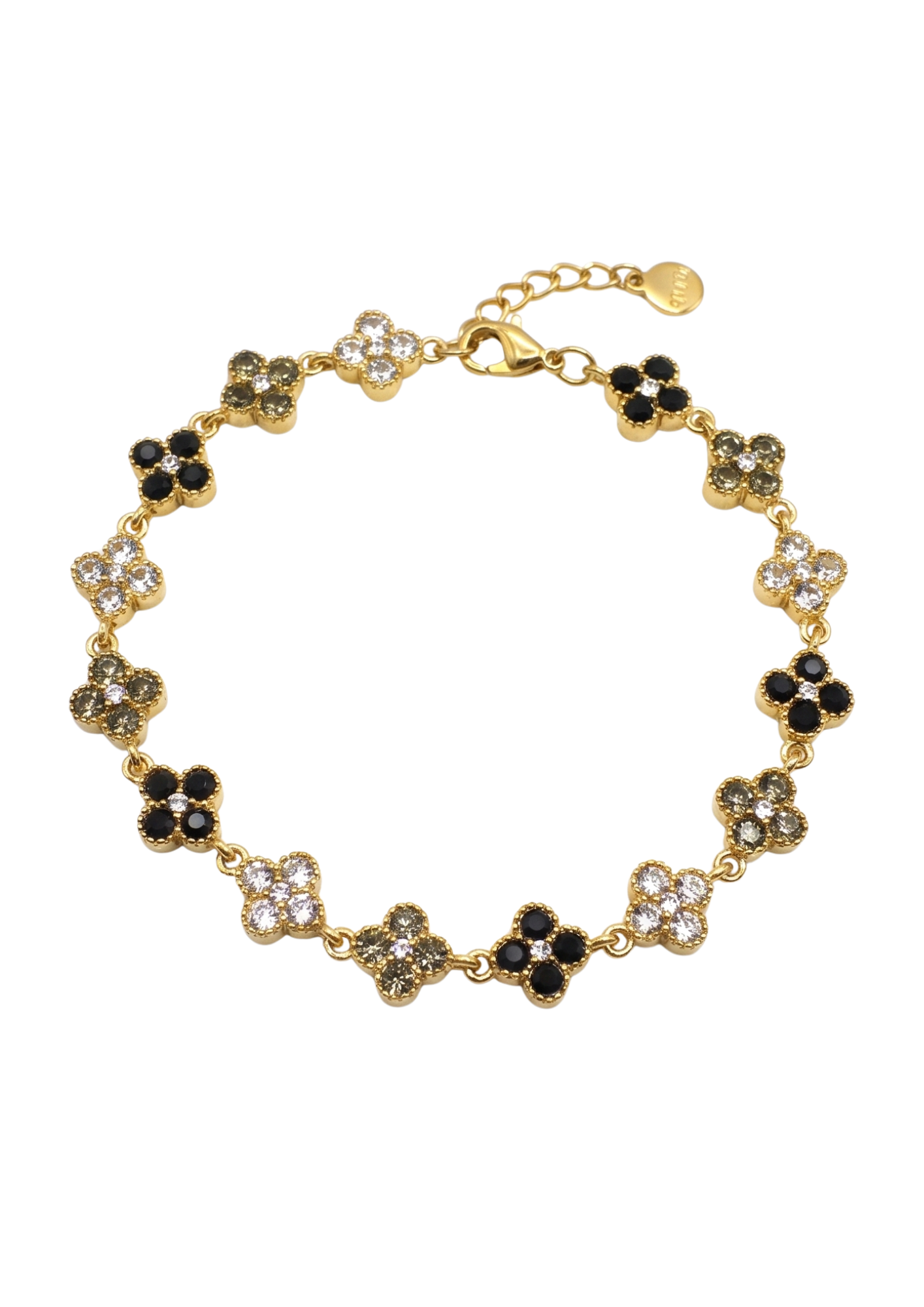 Bracelet Trèfle Multicolore strass