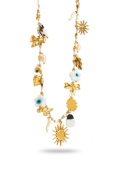 Collier Charms Cordon Vert pas cher