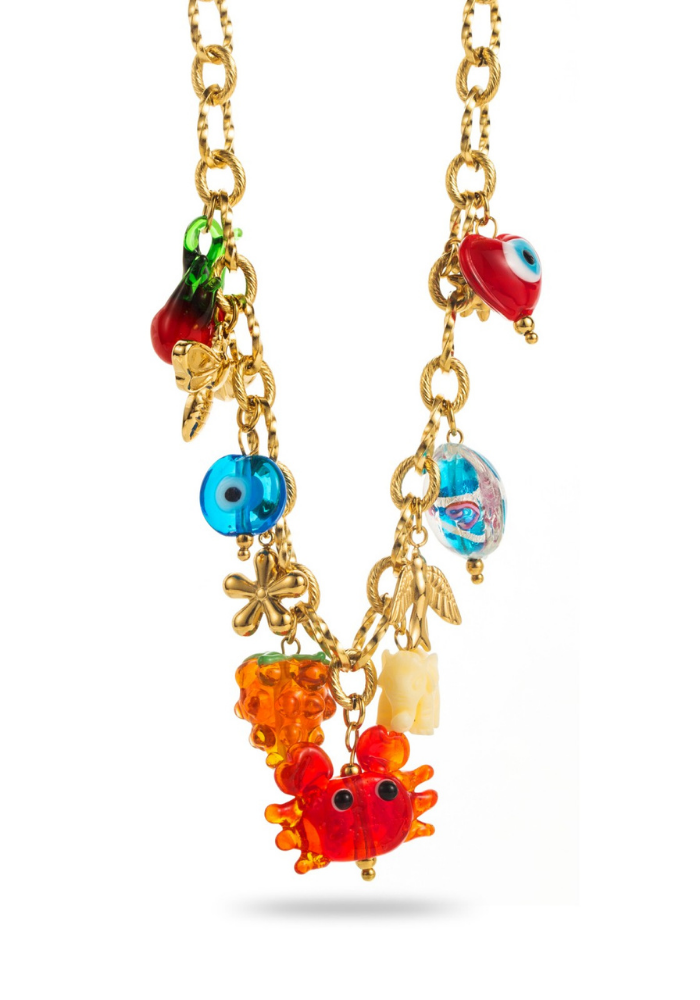 Collier charms coloré