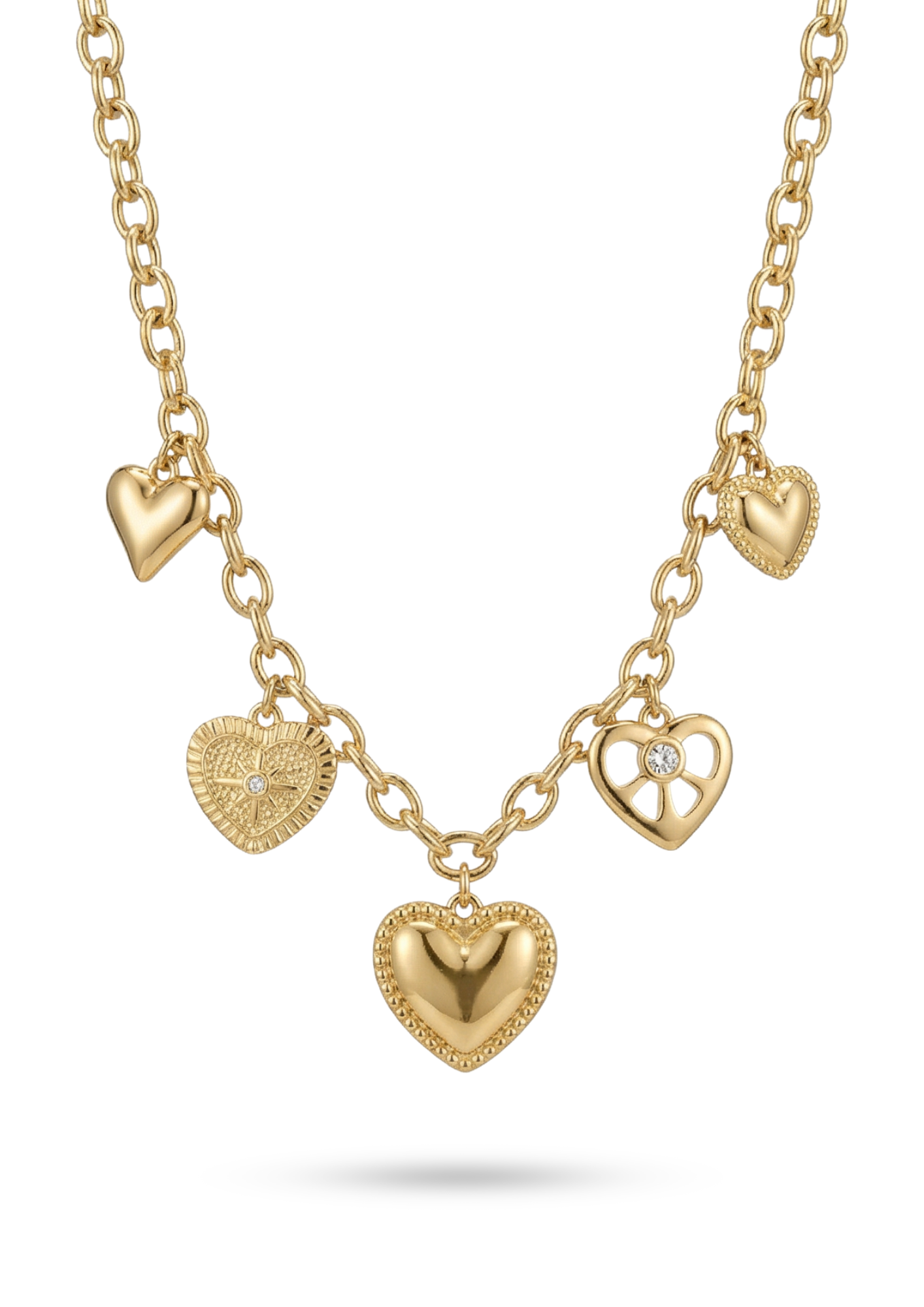 Collier Charms Multi Cœur