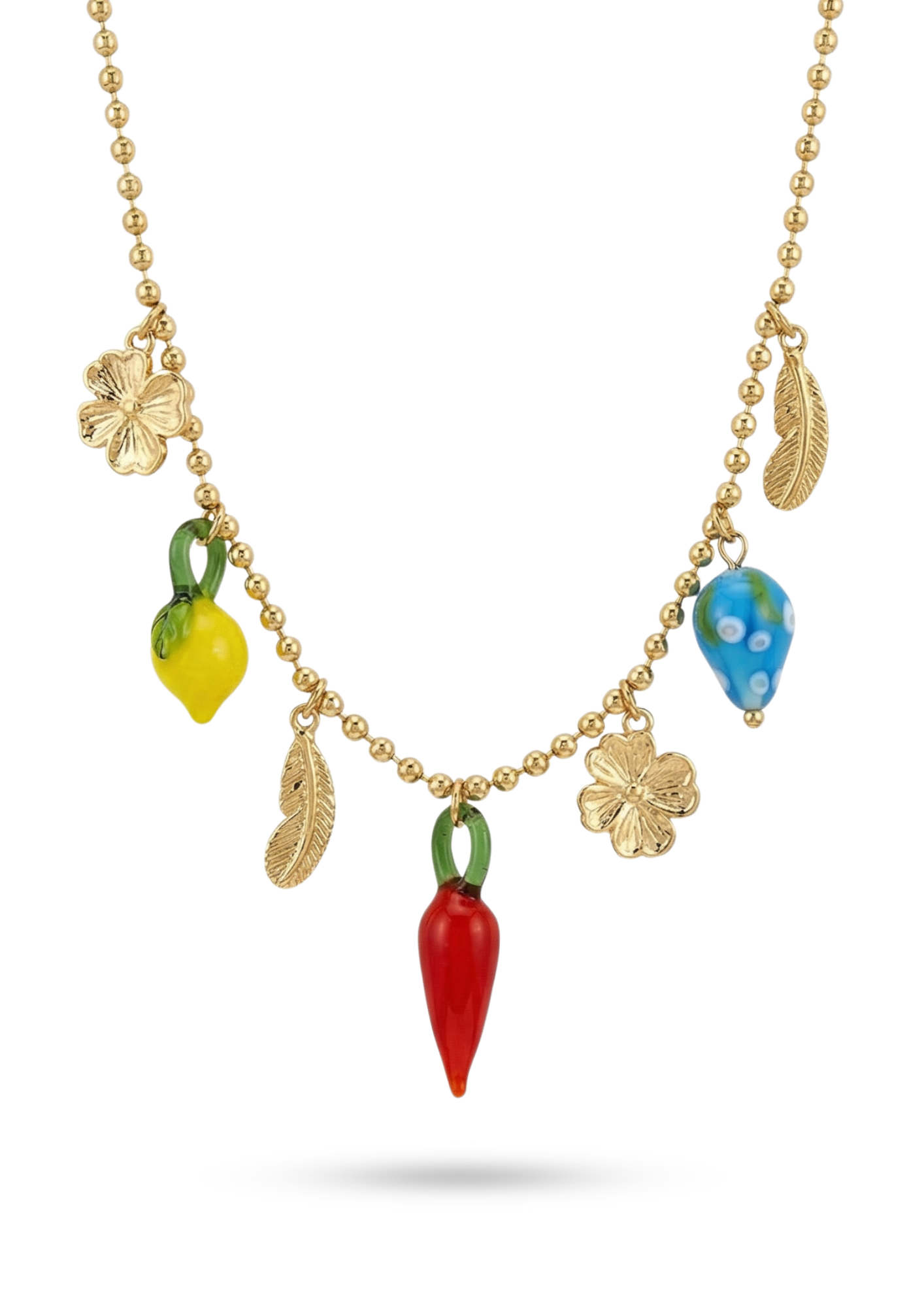 Collier Charms Piment Rouge