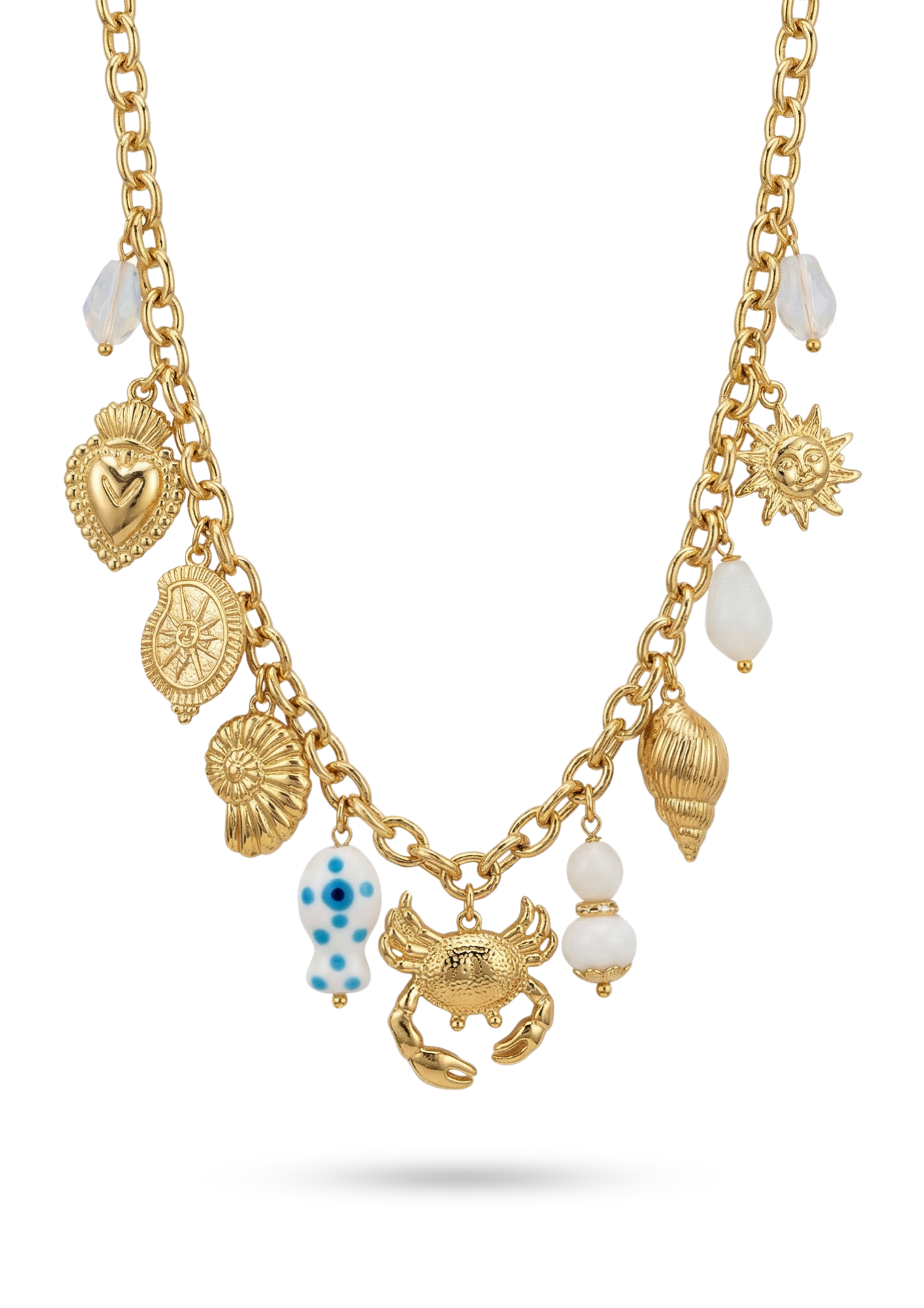 Colliers Charms Crabe Coquillage