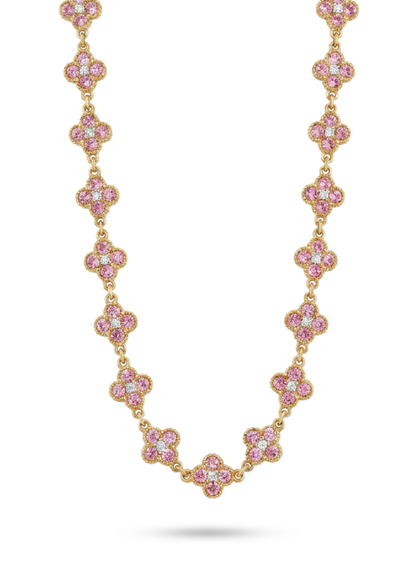 Collier Trèfle Multicolore rose