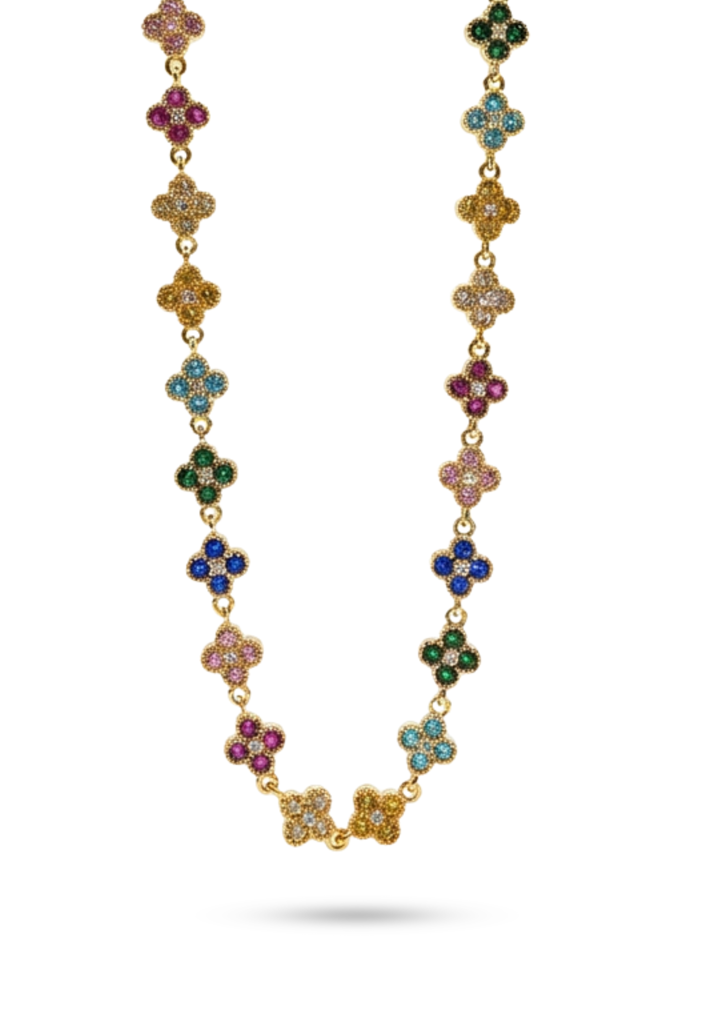 Collier Trèfle Multicolore 