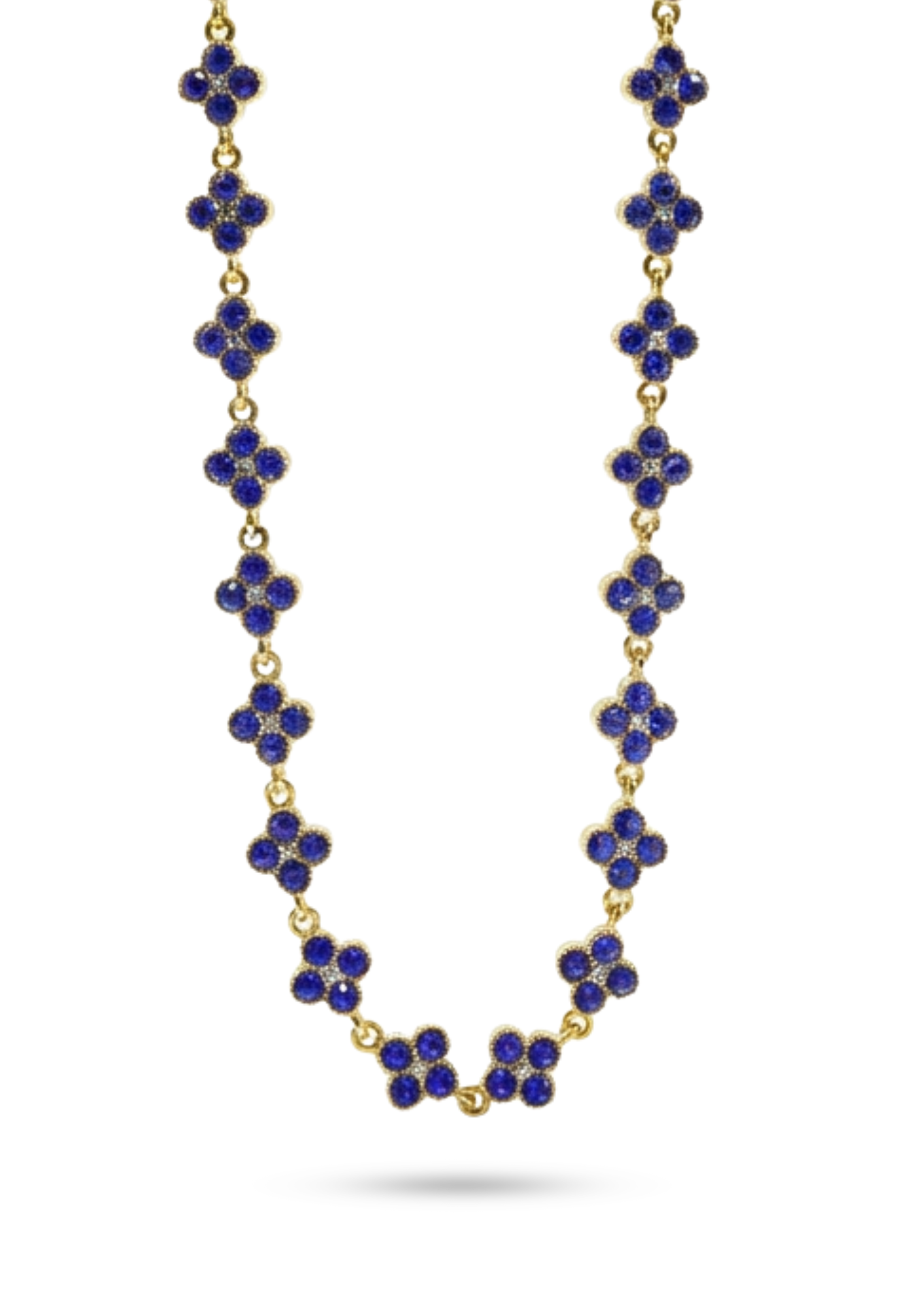 Collier Trèfle Multicolore bleu