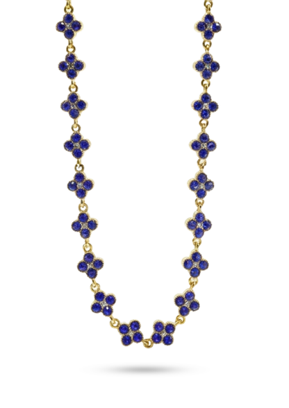 Collier Trèfle Multicolore bleu