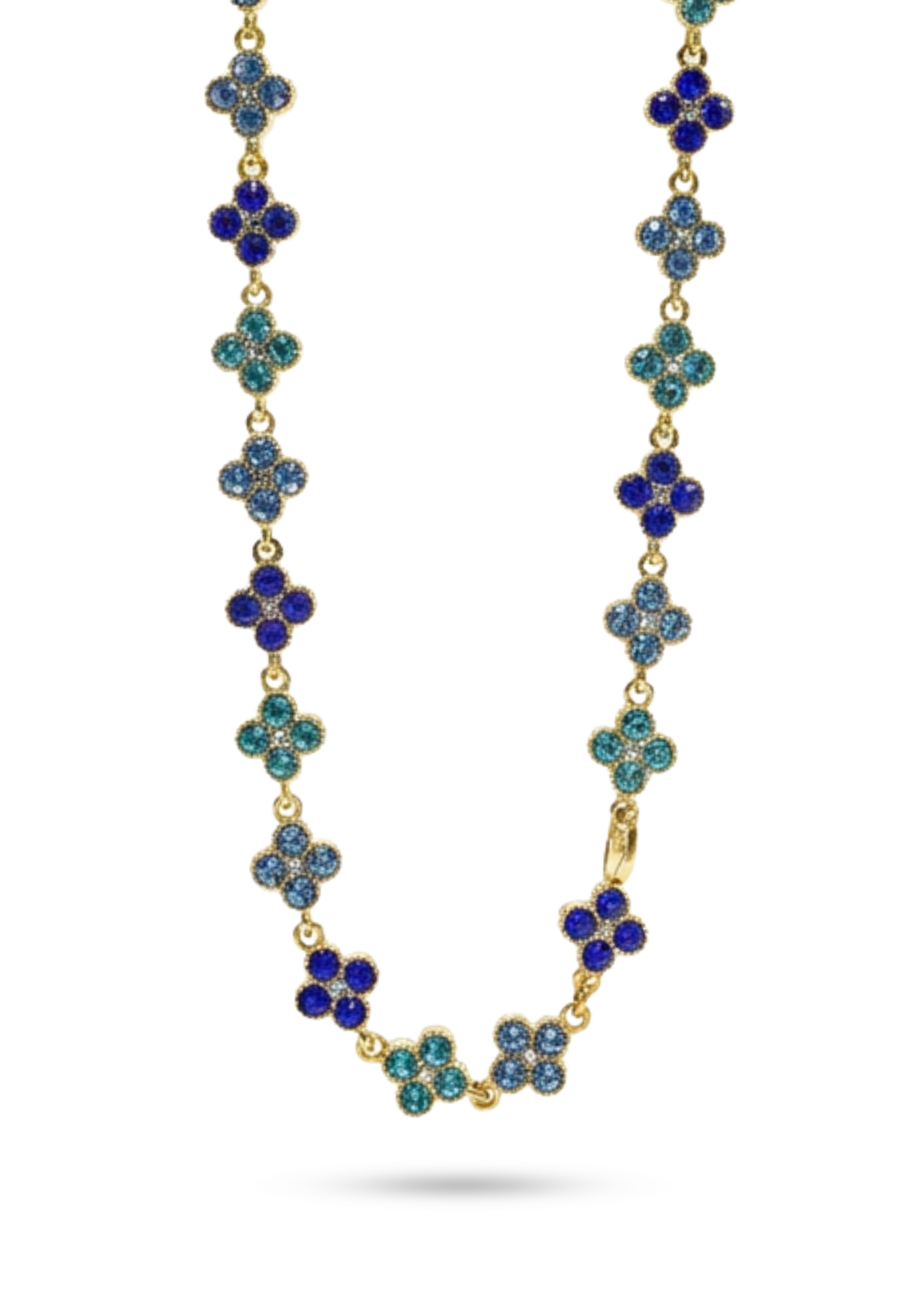 Collier Trèfle Multicolore bleu