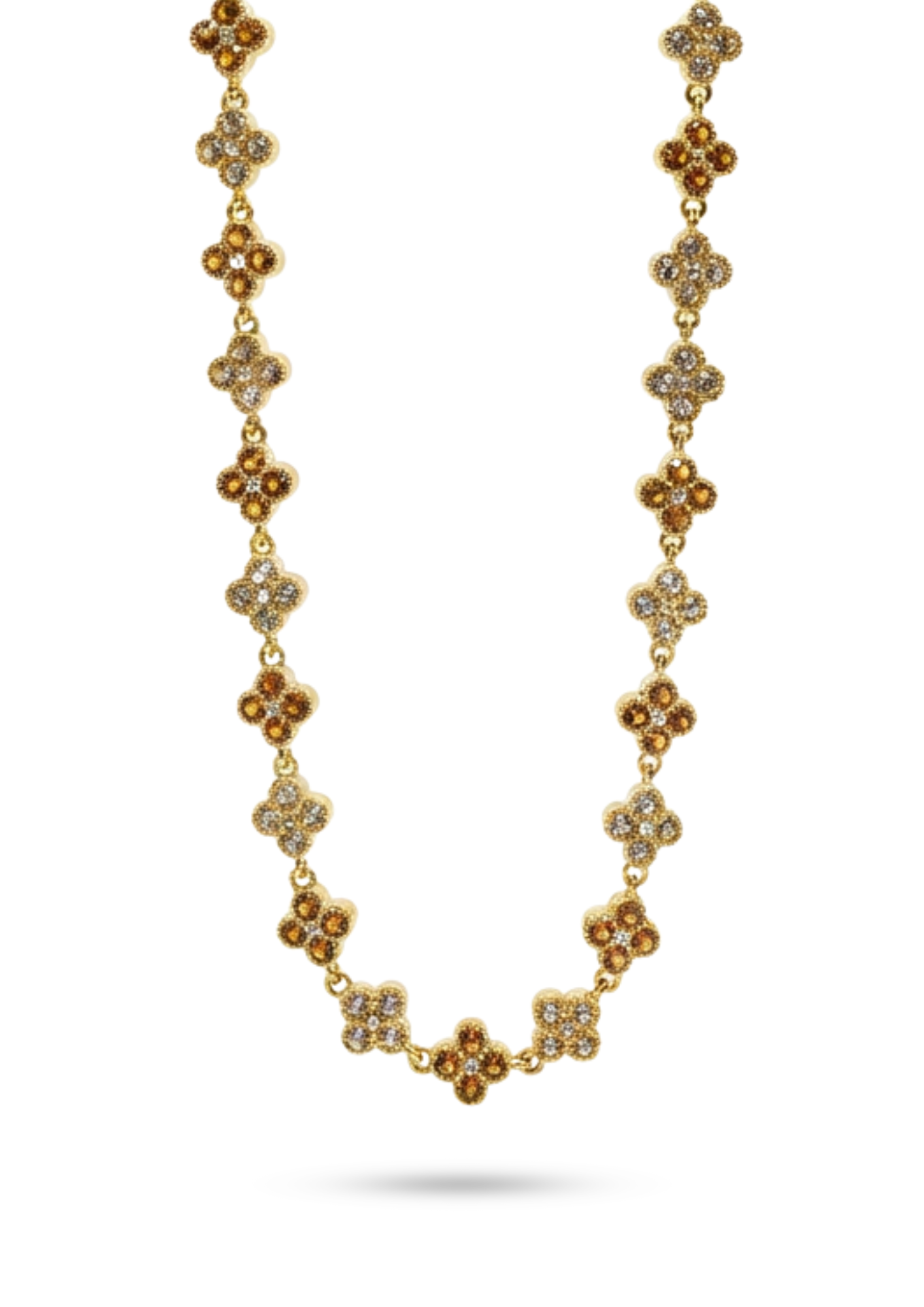 Collier Trèfle Multicolore marron