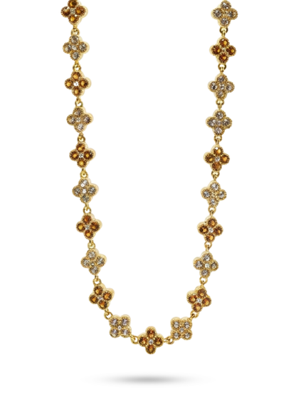 Collier Trèfle Multicolore marron