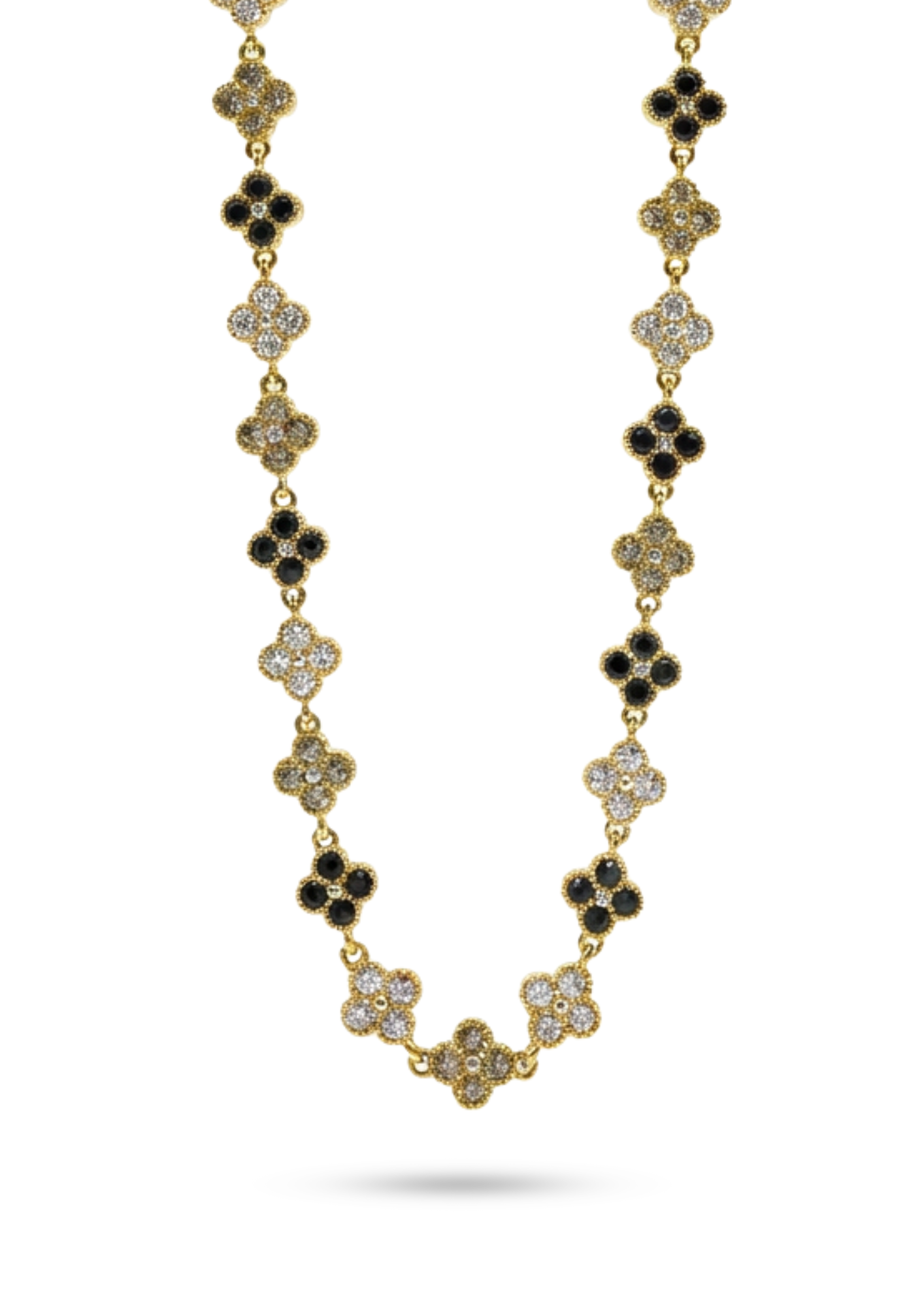 Collier Trèfle Multicolore noir