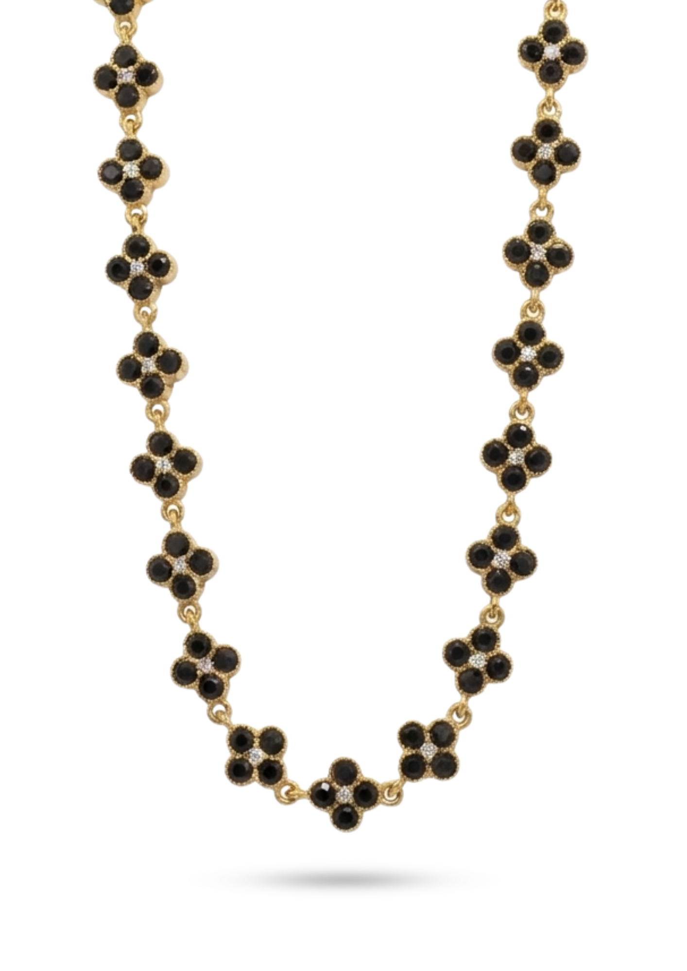 Collier Trèfle Multicolore noir