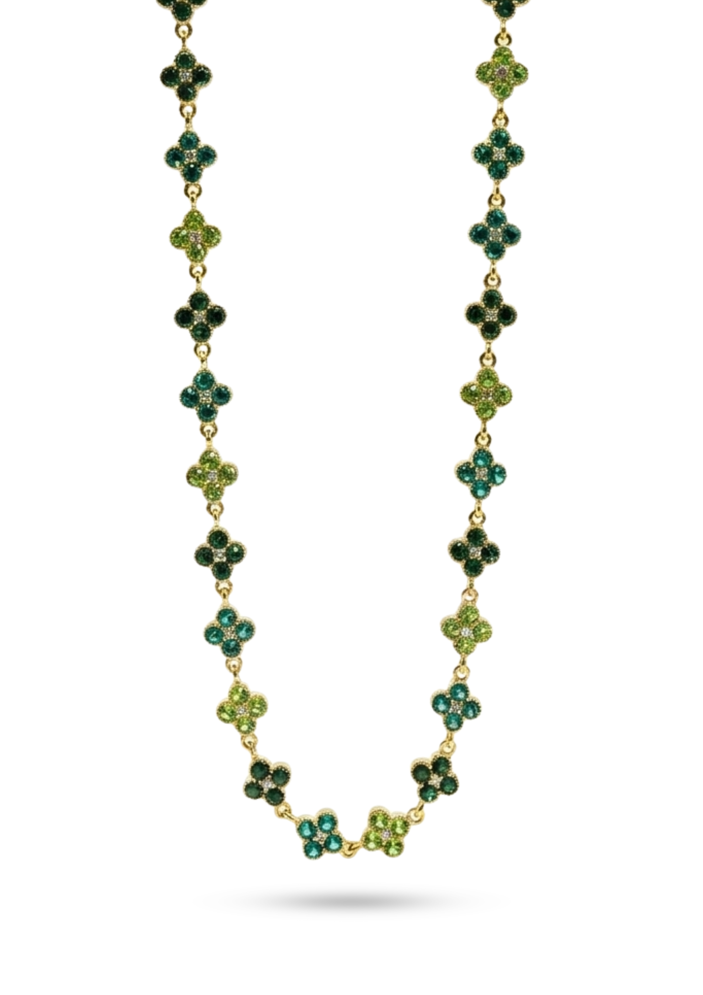 Collier Trèfle Multicolore vert
