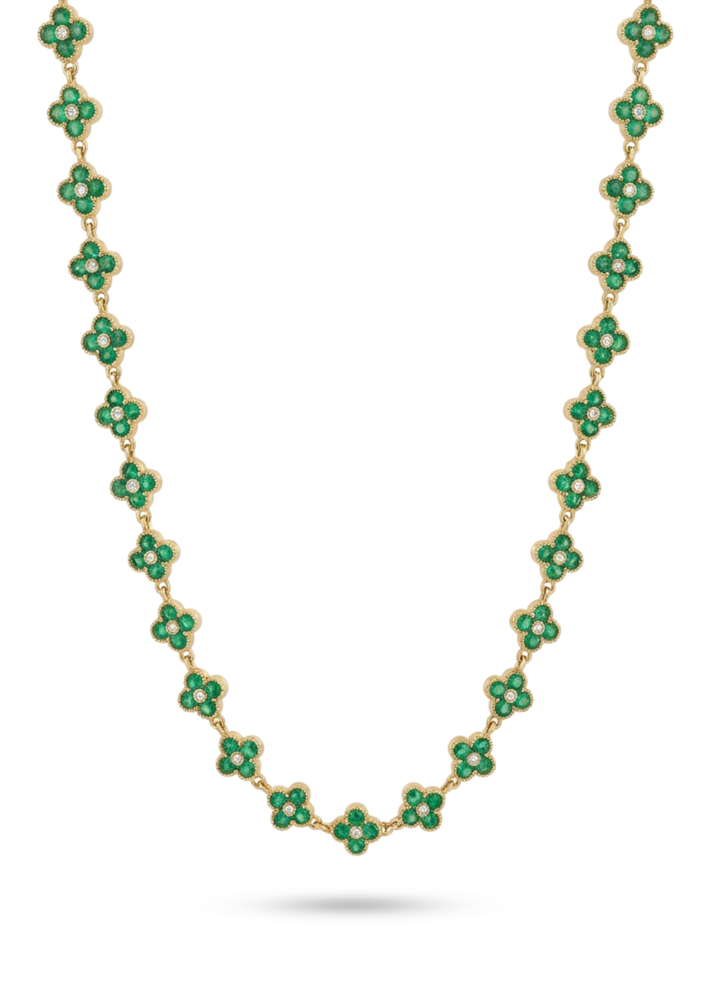 Collier Trèfle Multicolore vert