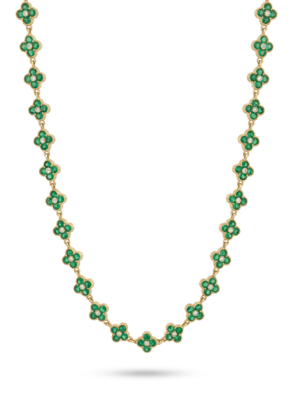 Collier Trèfle Multicolore vert