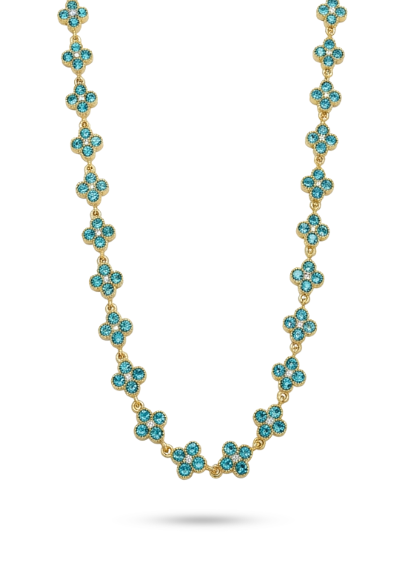 Collier Trèfle Multicolore turquoise