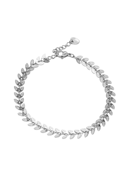 Bracelet Acier Inoxydable Feuille Laurier