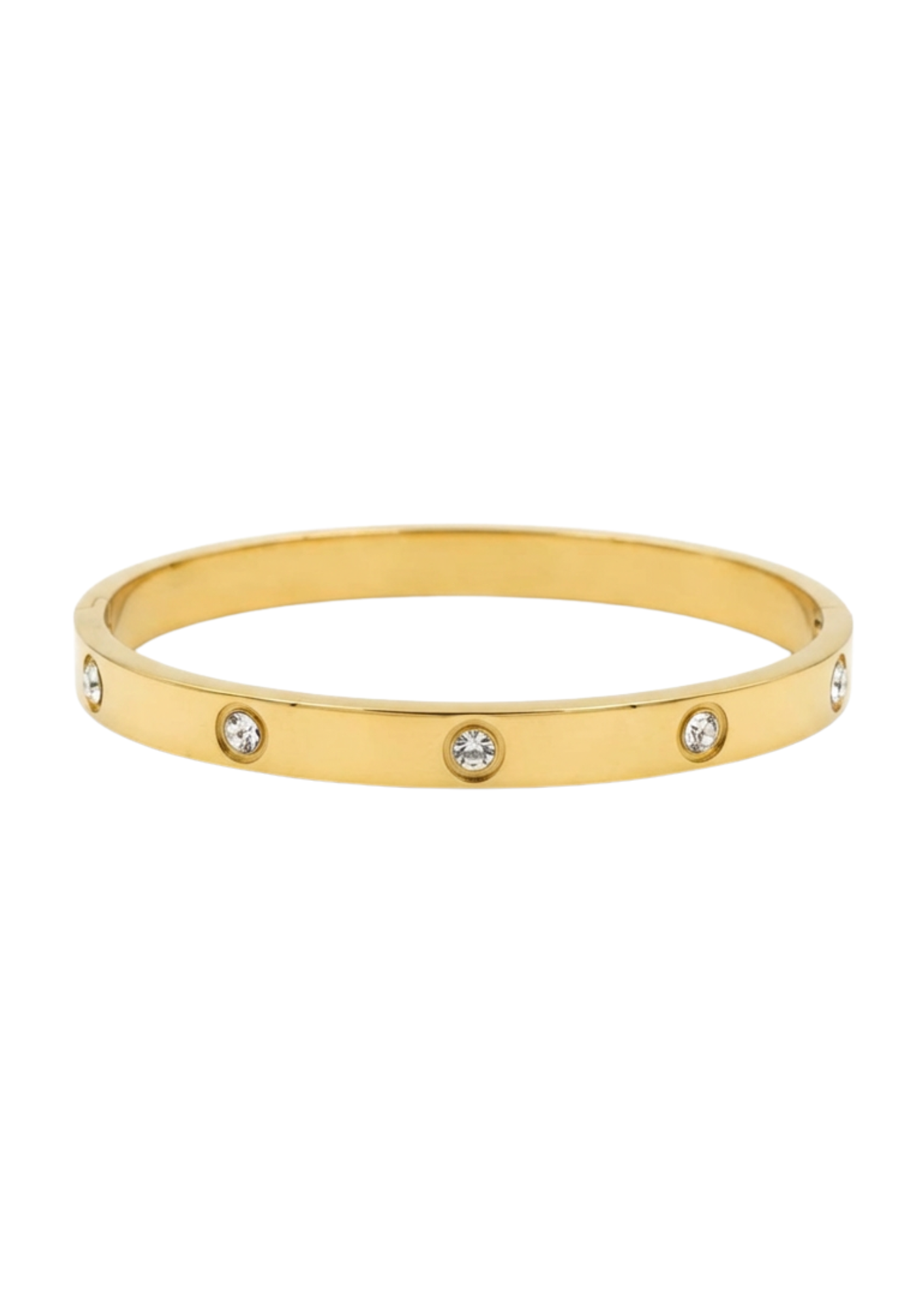 Jonc Acier Inoxydable Rigide Zircon