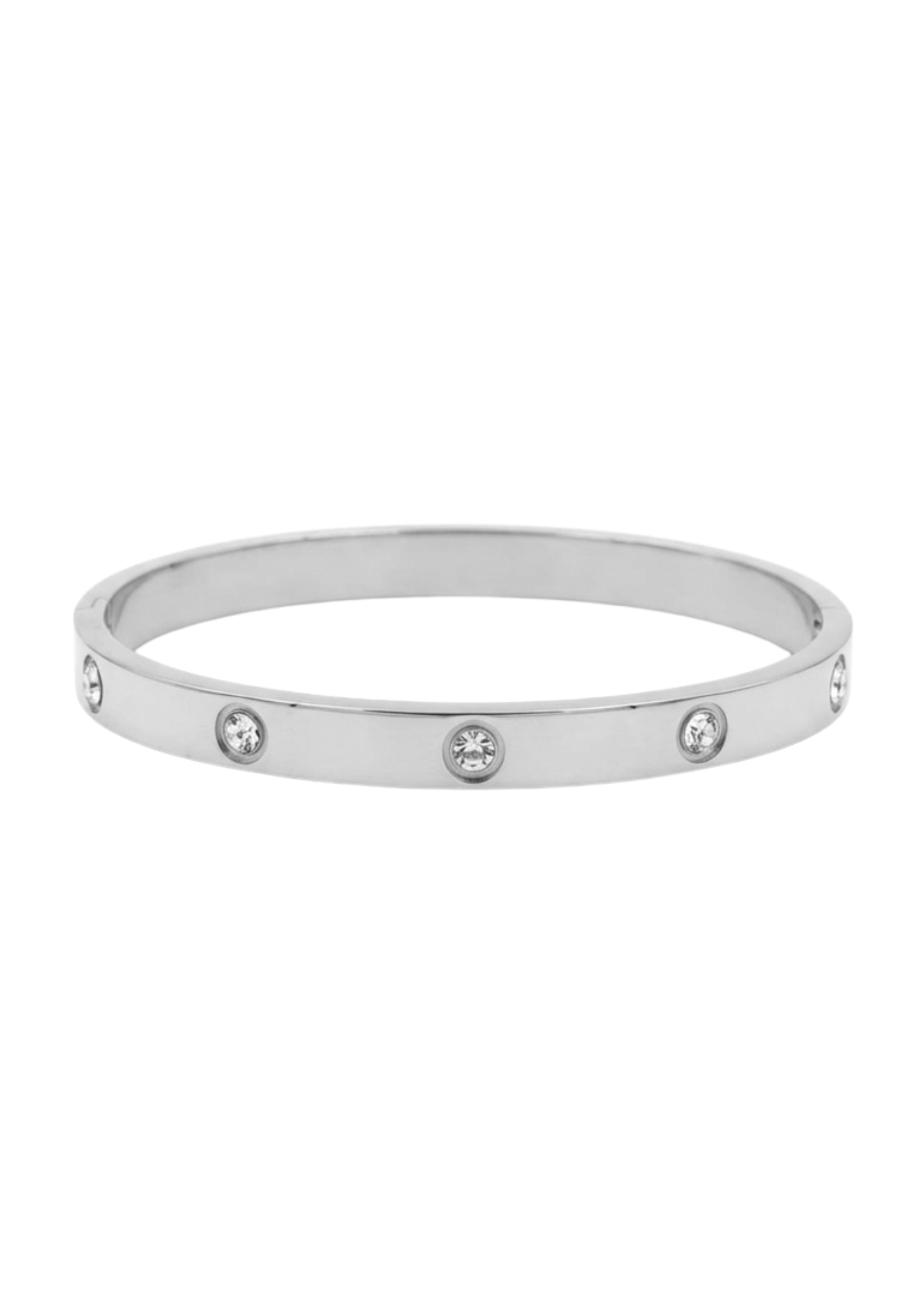 Jonc Acier Inoxydable Rigide Zircon