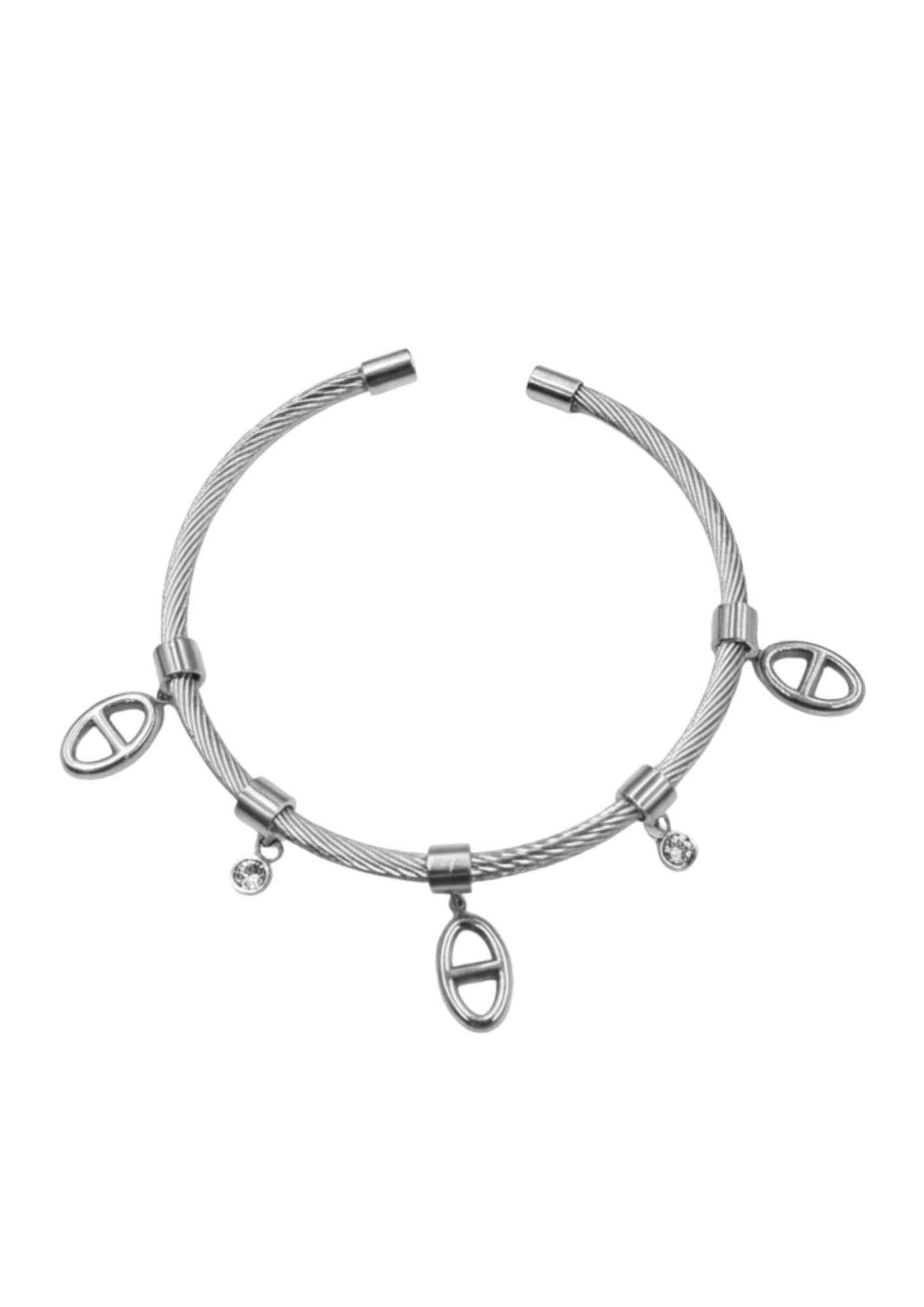 Jonc Breloque Triple Maille Marine