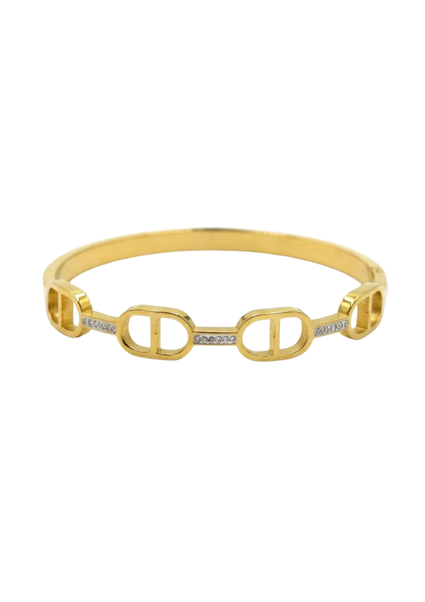 Jonc Acier Inoxydable Rigide Maille Marine