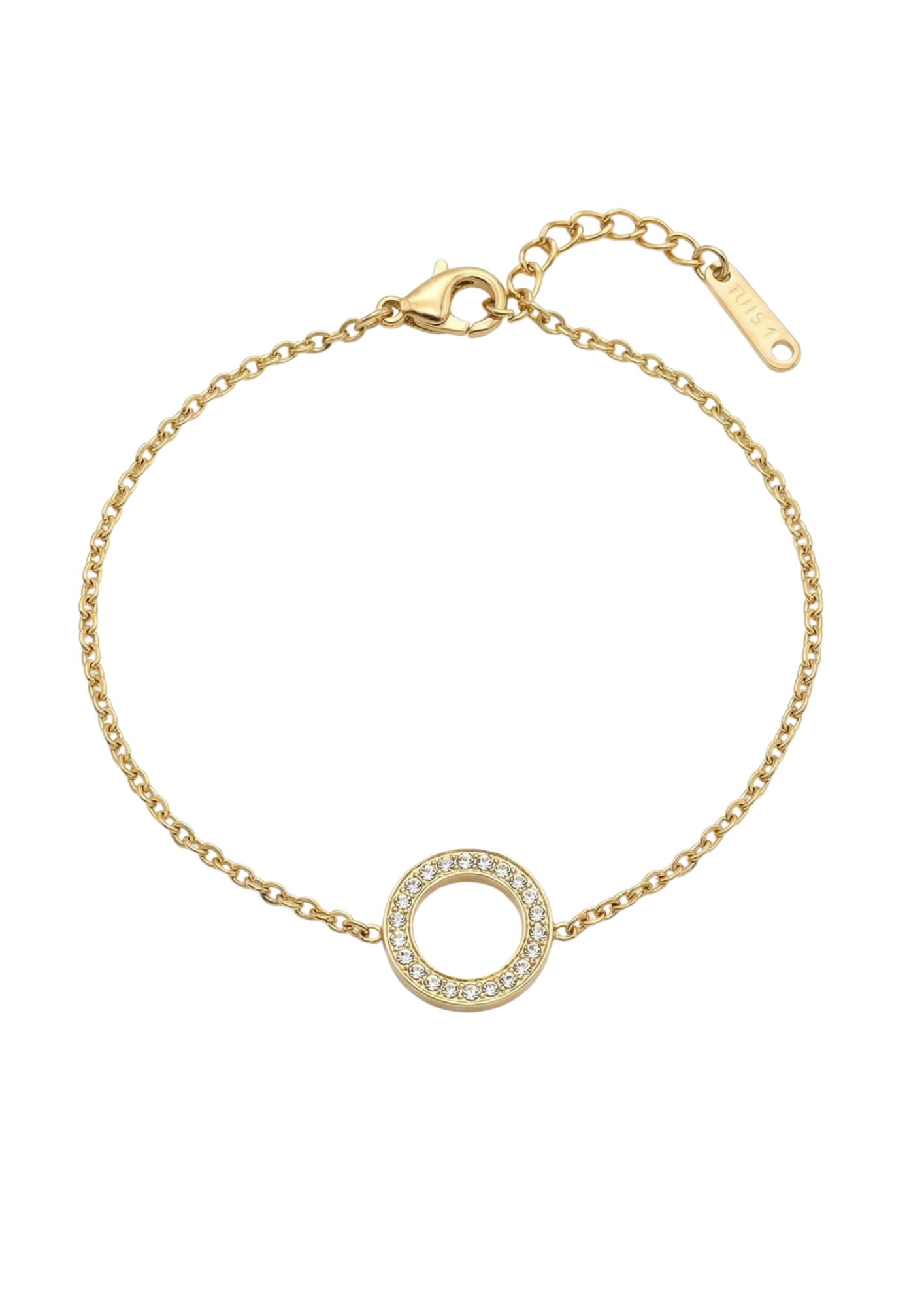 Bracelet Acier Inoxydable Cercle Strass
