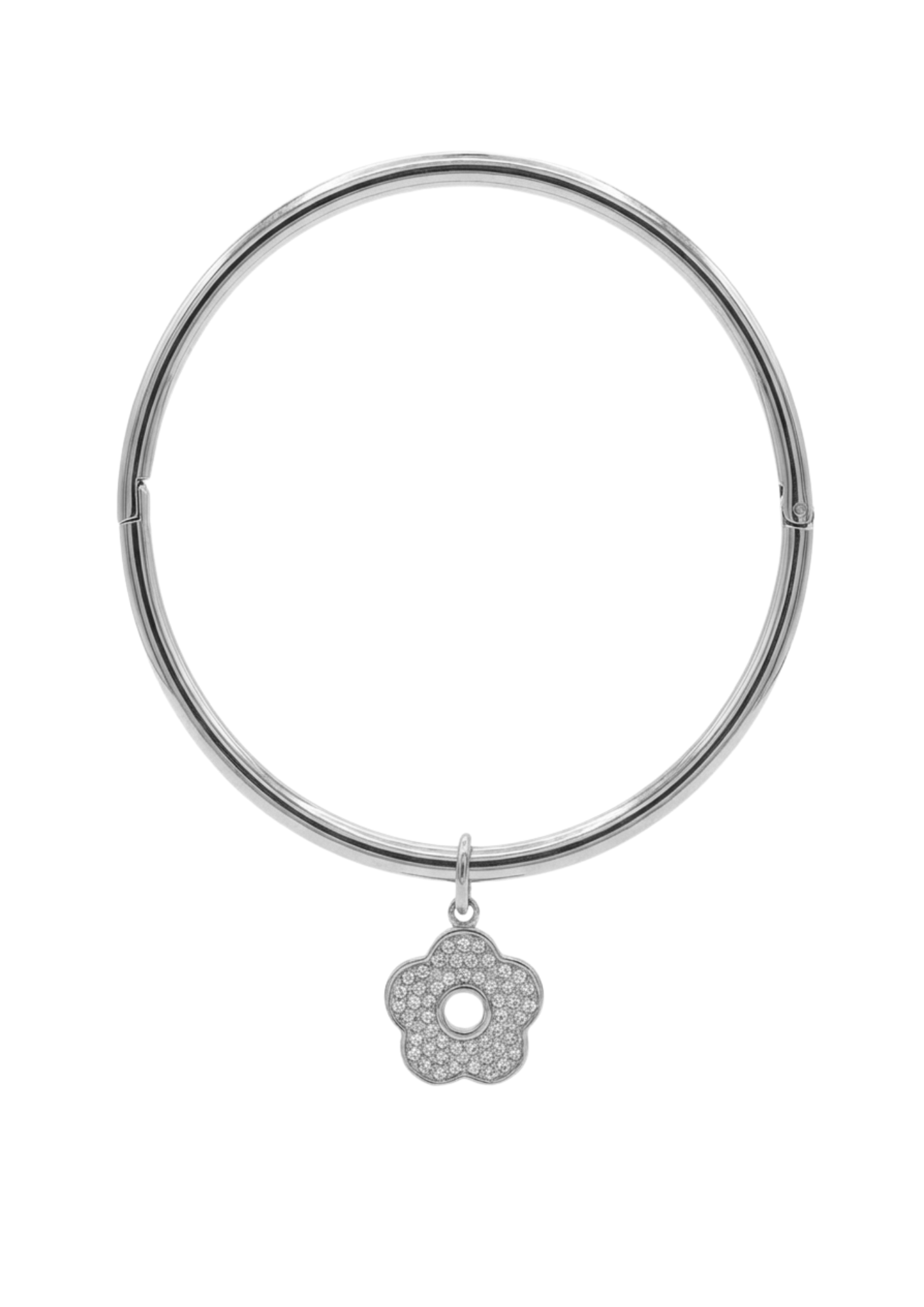 Jonc Breloque Fleur Strass