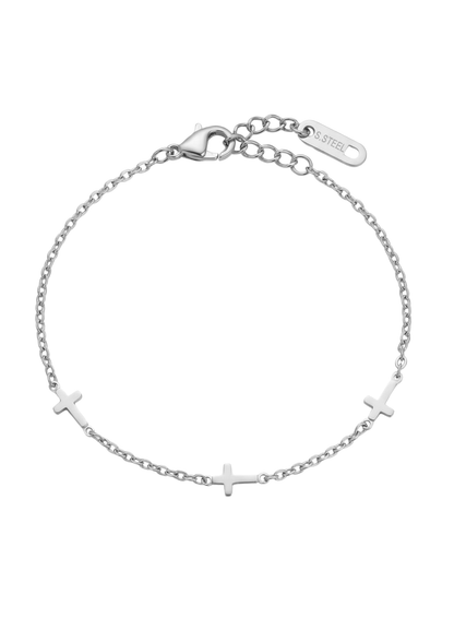 Bracelet Acier Inoxydable Triple Croix