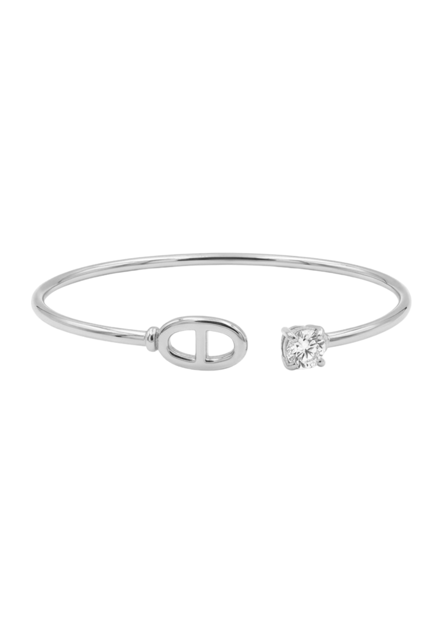 Jonc Acier Inoxydable Ouvert Maille Marine