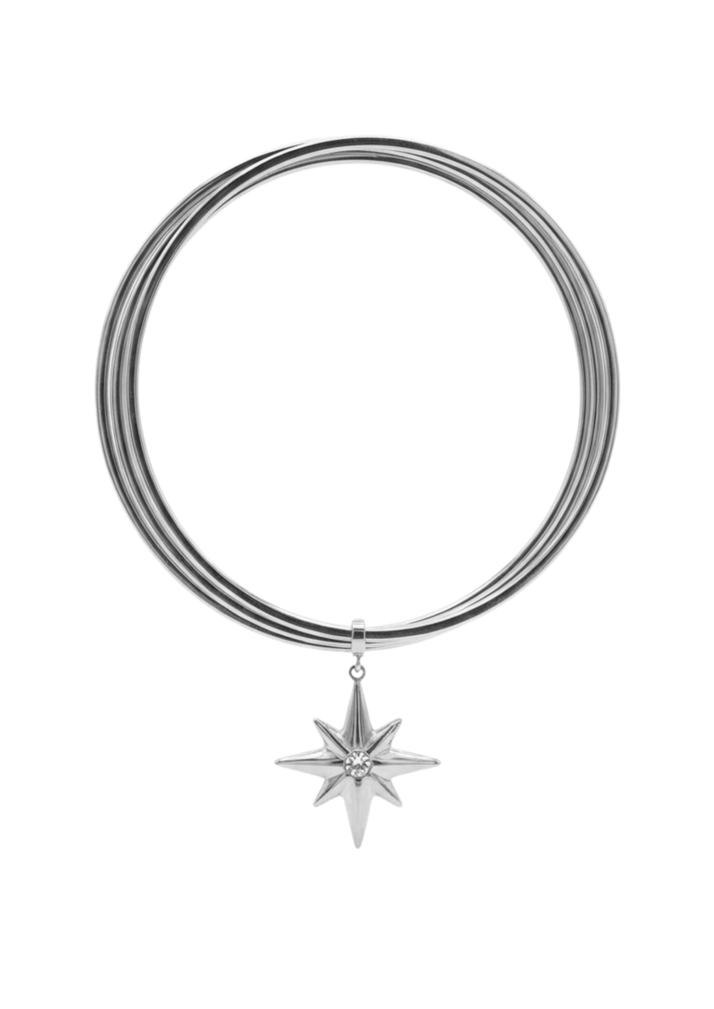 Jonc Multiple Breloque Étoile Strass