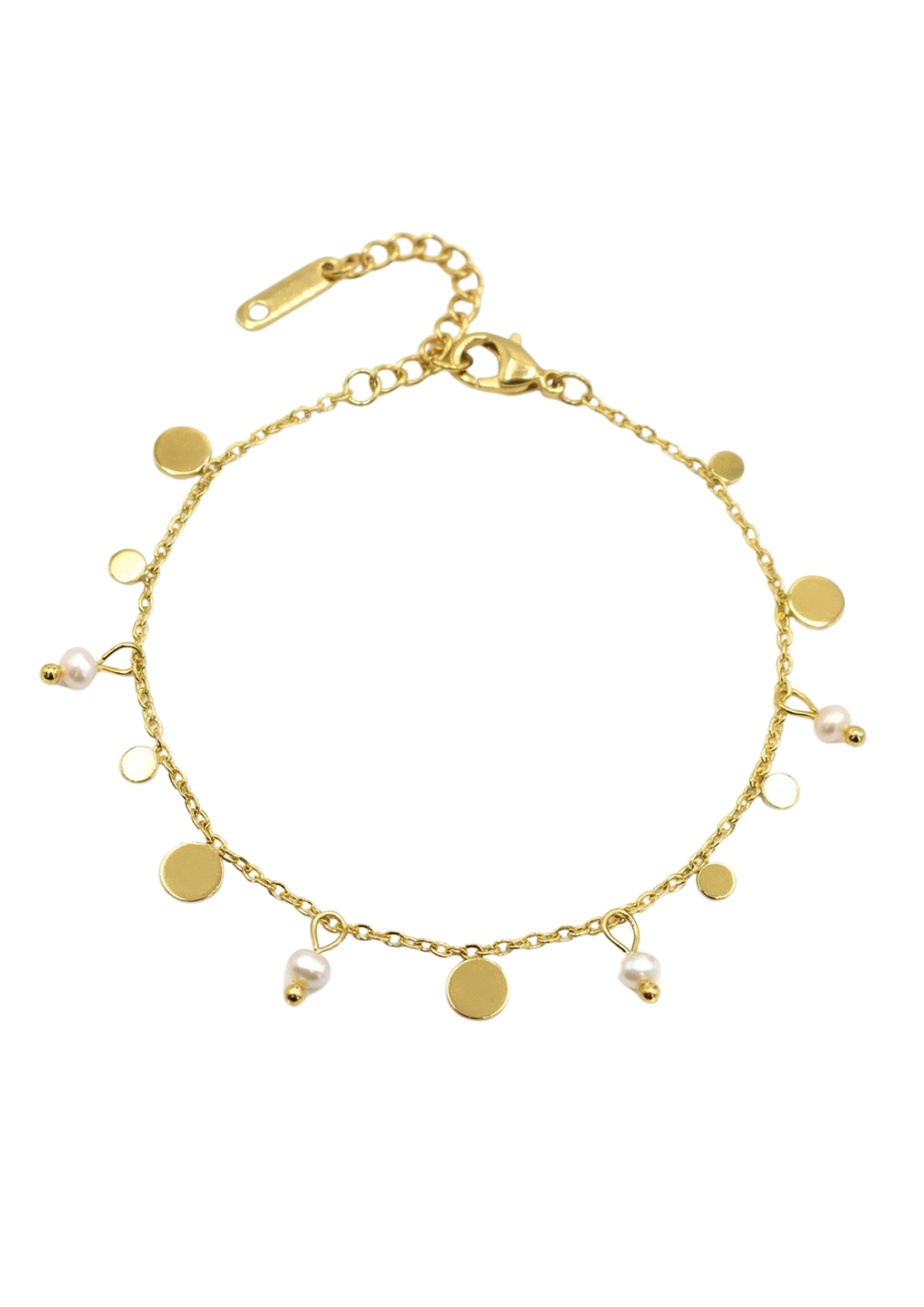 Bracelet Acier Inoxydable Pampille Perle