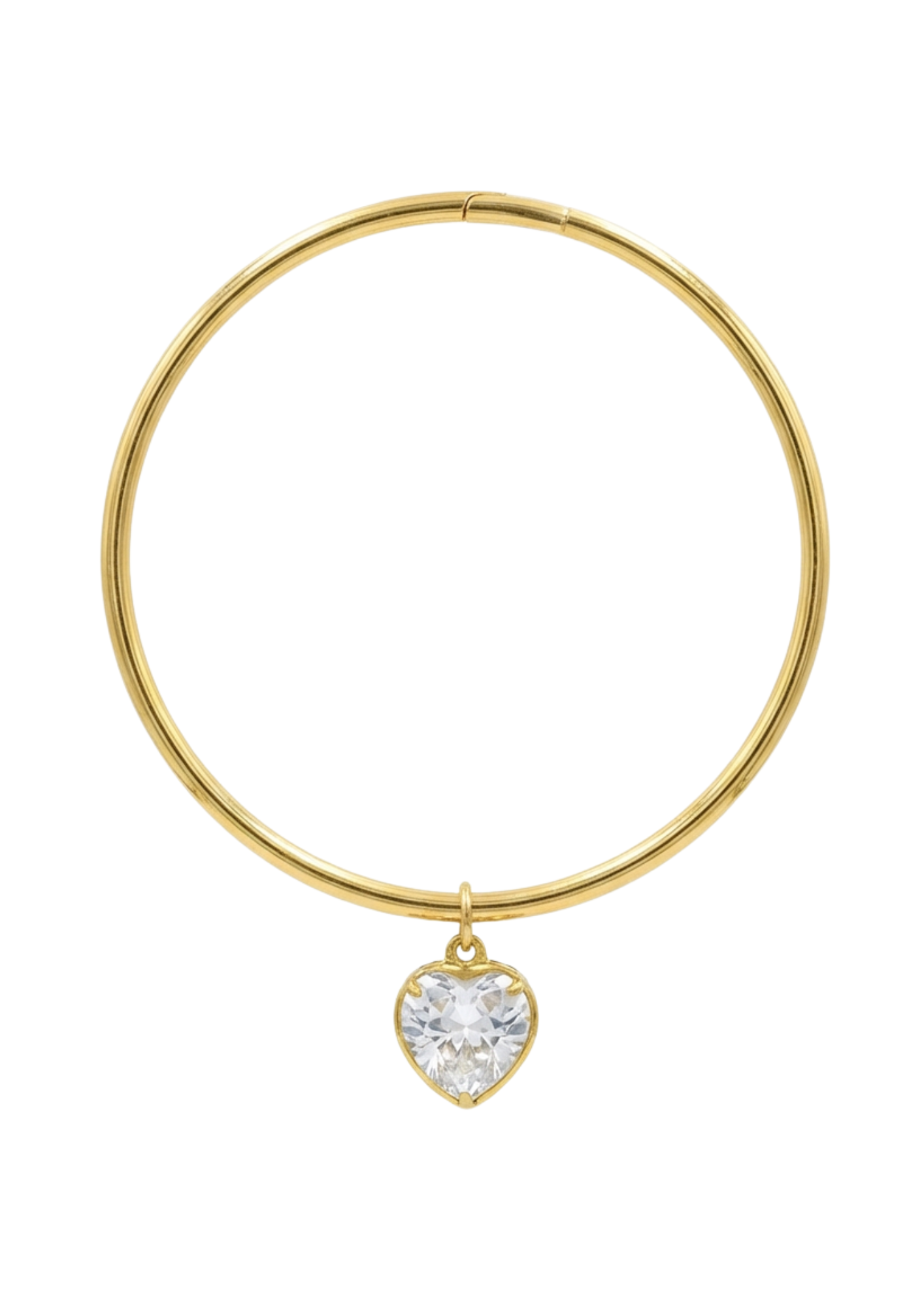 Jonc Breloque Cœur Diamant