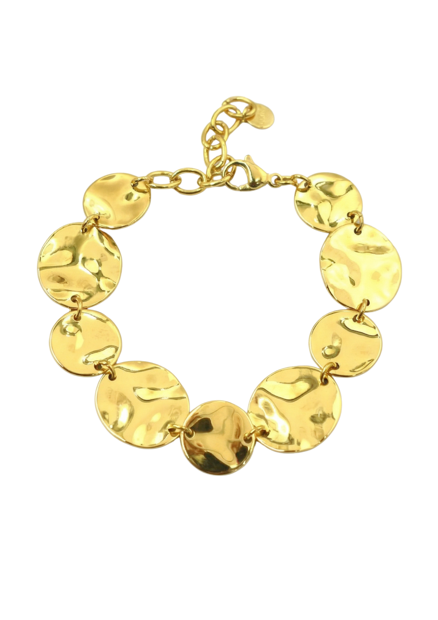 Bracelet Acier Inoxydable Pastille Martelée