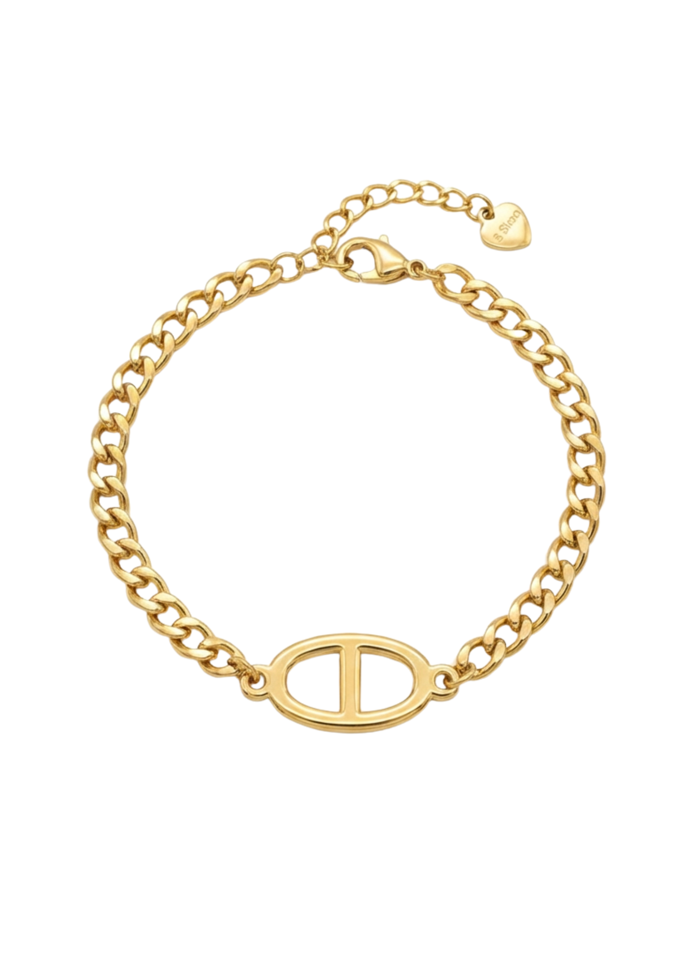 Bracelet Acier Inoxydable Gourmette Ovale