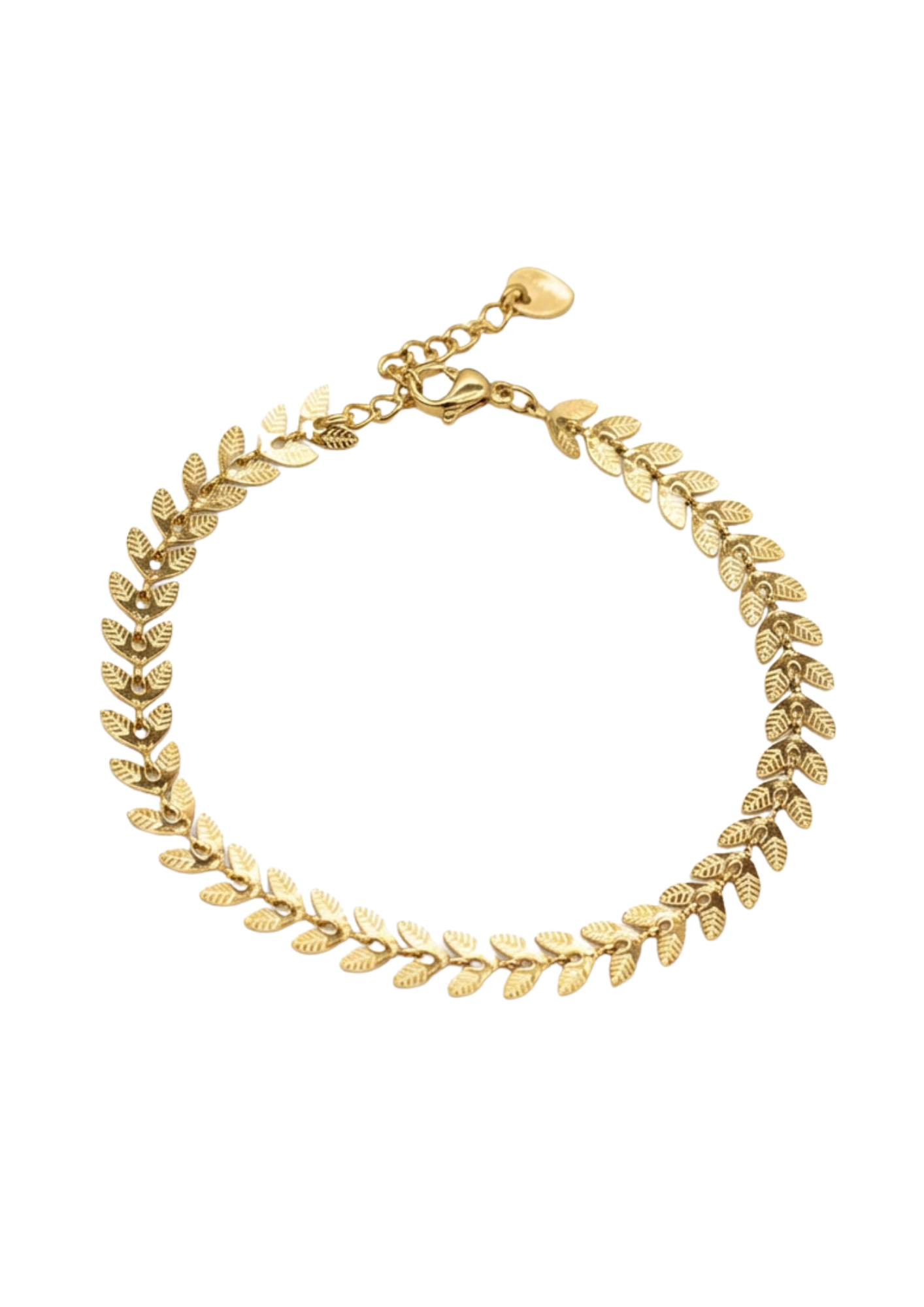 Bracelet Acier Inoxydable Feuille Laurier